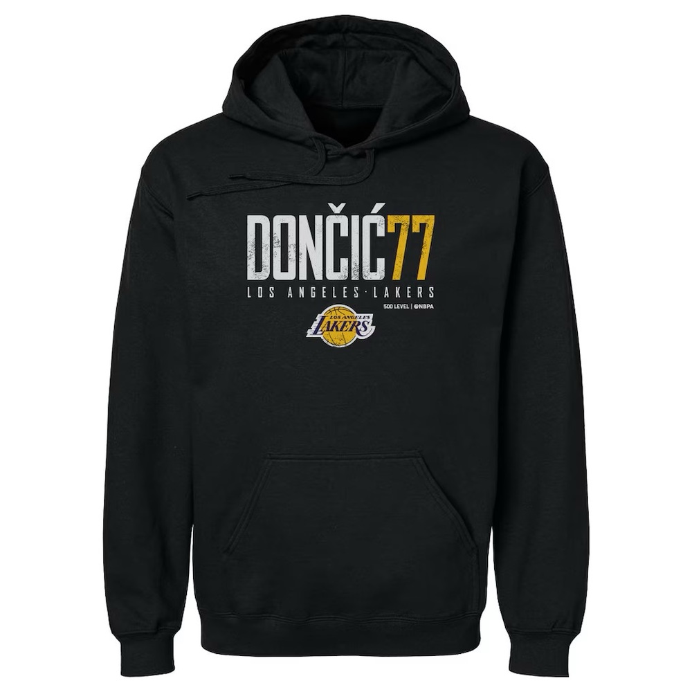 Luka Dončić Los Angeles Lakers 500 Level Elite Pullover Hoodie - Black